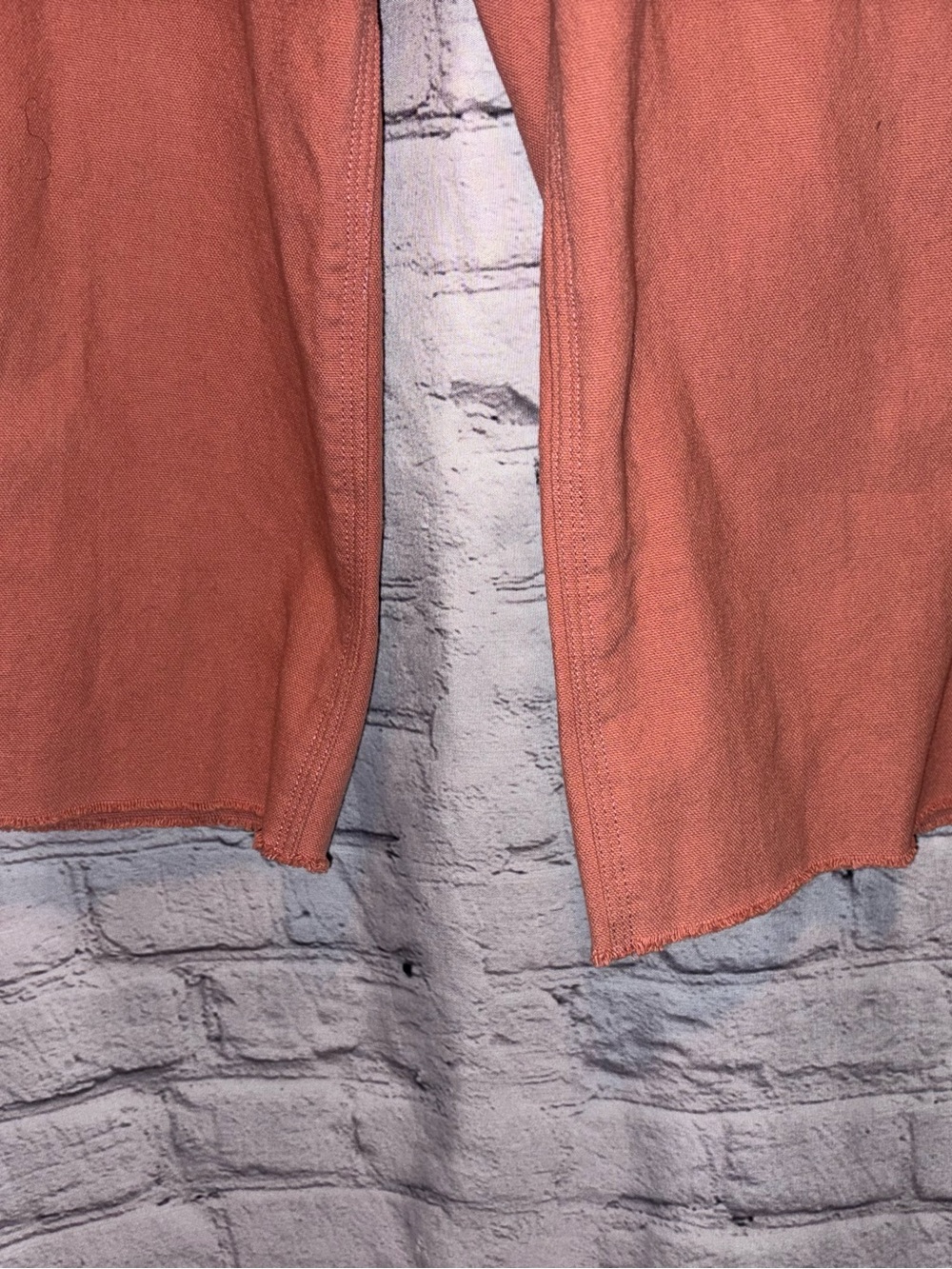 Mollusk California Fall Orange Painter Pants Raw Hem High Waisted Jeans Size L - Picture 4 of 12